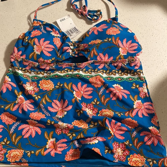 NEW Nanette Lepore Polynesian Floral Tankini Bikini - Picture 2 of 6
